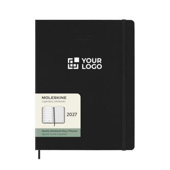 Large weekly diary with elastic closure and hard cover Moleskine