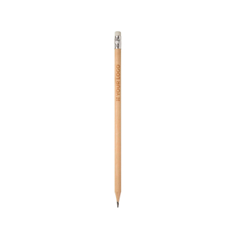 Poplar wood pencil with eraser and graphite lead