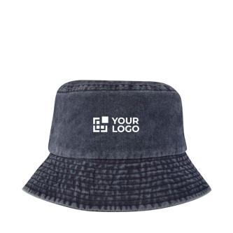 Washed cotton bucket hat, timeless design, 245 g/m2