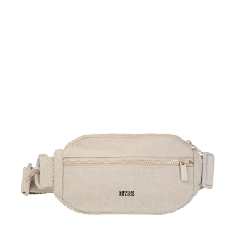 Recycled material shoulder bag, large main pocket