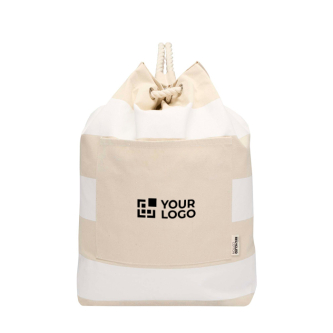 Recycled cotton canvas bag with rope handles 270 g/m²