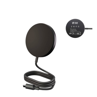 Magnetic desktop charger with USB-C and 15 W power Zens