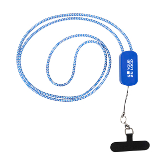 Smartphone lanyard with integrated 5-in-1 cable and USB connections