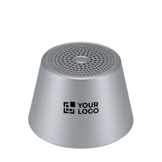 Compact magnetic speaker with aluminium finish and 3 W power