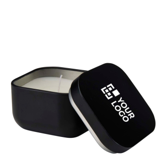 Vanilla scented candle in a square tin 50g