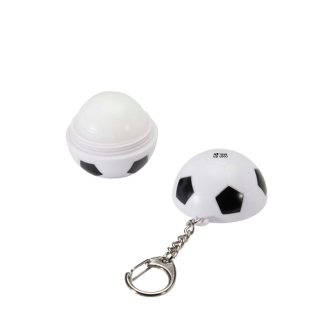 Football-shaped lip balm keyring SPF15 vanilla