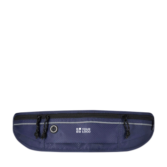 Running waist bag, multiple pockets, reflective elements