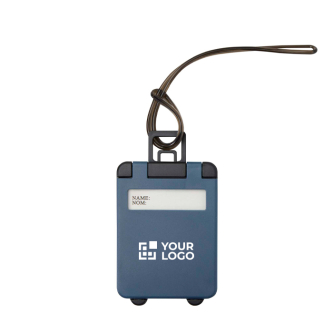 Luggage tag with data window and secure cord