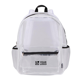 Transparent recycled mesh backpack with front pocket 18L