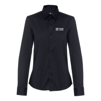 Women's cotton and polyamide shirt, 115 g/m2, THC Paris