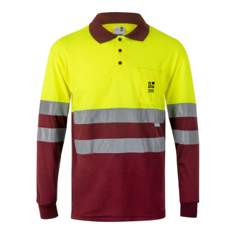 Extra-large long-sleeved work polo shirt, polyester, 160 g/m2, 