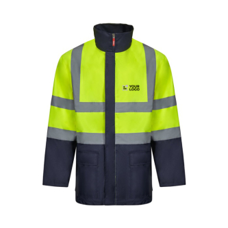 4-in-1 two-tone polyester work parka with coating – 180 g/m2 
