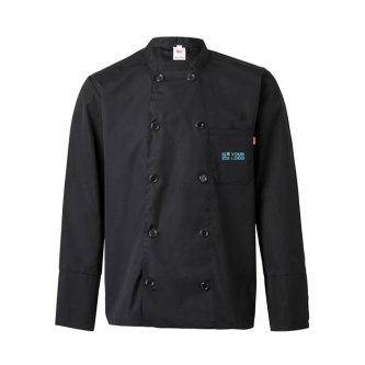 Long-sleeved chef's jacket, polyester and cotton, 175 g/m2, 