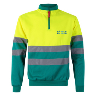Two-tone polar work jumper in polyester, 300 g/m2, 
