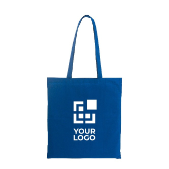 Branded coloured cotton bag 140 g/m²