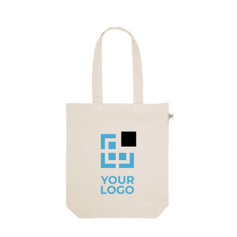 Recycled cotton-polyester bag with long handles, 280 g/m2