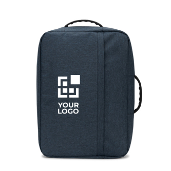 Compact recycled polyester backpack with trolley strap, 15.6"