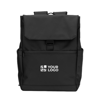 Faux leather flap backpack ideal for 16" laptops