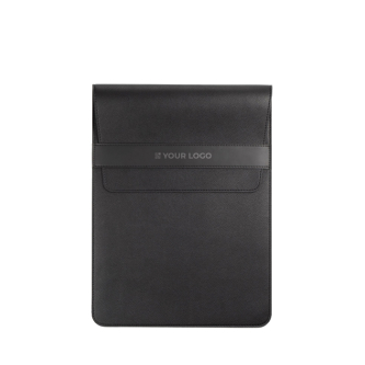 Durable laptop sleeve made from faux leather, 14" size
