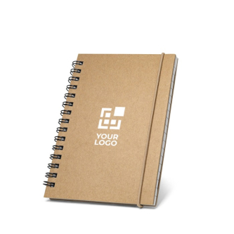 Small notebook with cover & lined recycled paper, A6