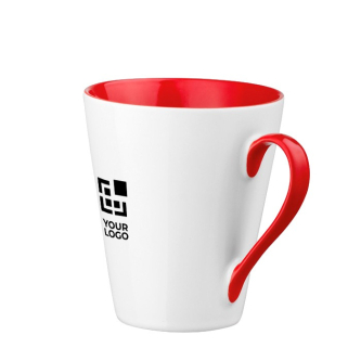 White ceramic mug with coloured interior, 320 ml, Royal