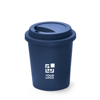 Single-wall plastic travel mug, microwave-safe 350ml