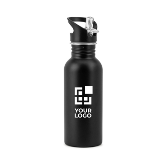 Single-wall stainless steel bottle with straw 690 ml