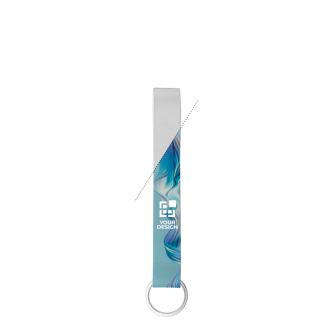 Short polyester lanyard for sublimation with ring 2 x 1.5 cm