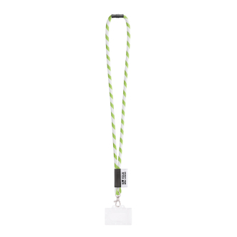 Tubular lanyard made in Europe with standard clip