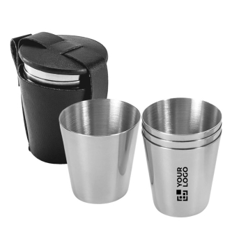 Stainless steel shot cup set with 4 cups, 25 ml, Snaps