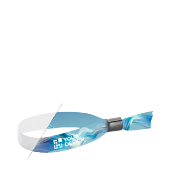 Polyester lanyard wristband made in the EU with safety closure
