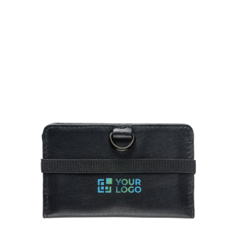 RFID-blocking wallet for 10 cards and coins
