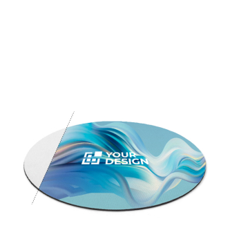 Round mouse mat with rubber base and 2cm thickness