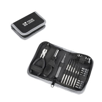 24-piece carbon steel tool kit with Oxford bag