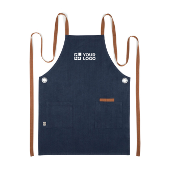 Eco apron with 3 multifunction pockets and cross-back straps 220 g/m²