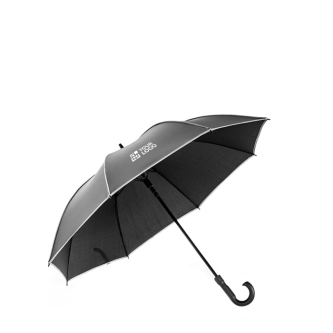 Recycled polyester umbrella with reflective details, 68 cm, Ø120