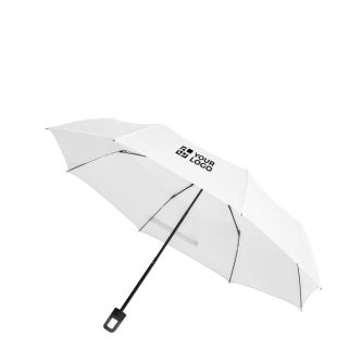 Folding umbrella with manual mechanism and carabiner on the handle Ø98