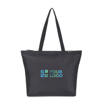 Recycled rPET tote bag, inner water bottle pocket