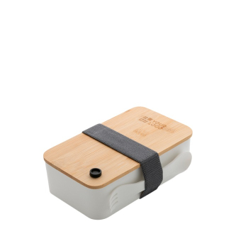 Certified recycled PP lunchbox with fork