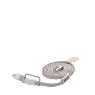 2-in-1 fast charging cable, braided anti-tangle, 60W, 120cm