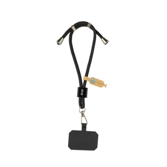 Adjustable recycled rPET wrist strap for mobile, secure hook