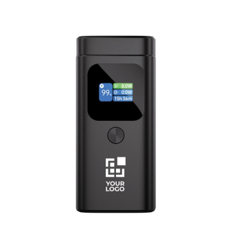 Durable aluminium power bank, colour HQ display, 15,000 mAh