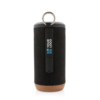 Promotional speaker with waterproof fabric and cork base