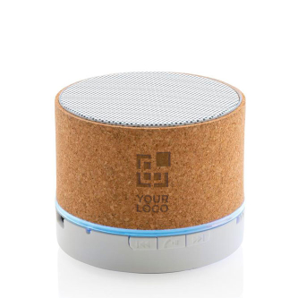 Bluetooth 5.1 speaker with cork shell and microphone