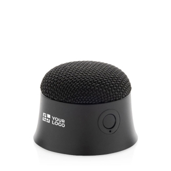 Magnetic speaker in recycled plastic that doubles as phone stand