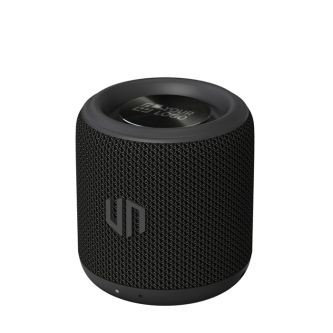 Speaker with recycled materials and built-in microphone