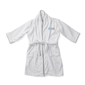 Luxury bathrobe in soft cotton, classic style, S/M