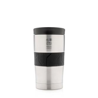 Stainless steel thermal mugs with silicone strap, 300 ml