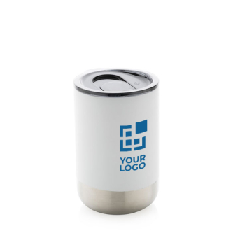 Recycled steel thermal cup with anti-drip lid, 360 ml