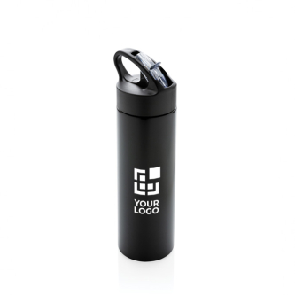 Stainless steel sports bottles with straw, 500 ml